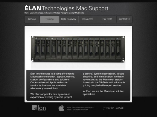 Proposed website refresh for Elan Technologies